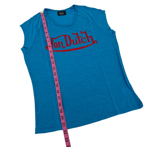 Von Dutch Baby Tee T-Shirt Y2K 2000s Large - Picture 6 of 11